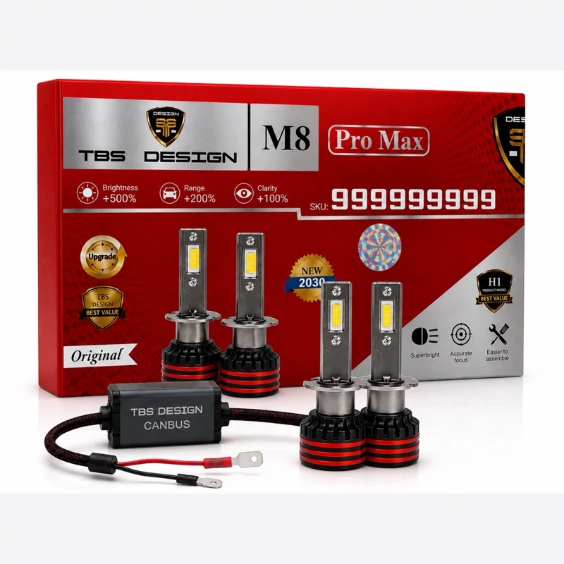 هدلایت توبیز M8 Pro پایه H1 نور پایین پژو 207